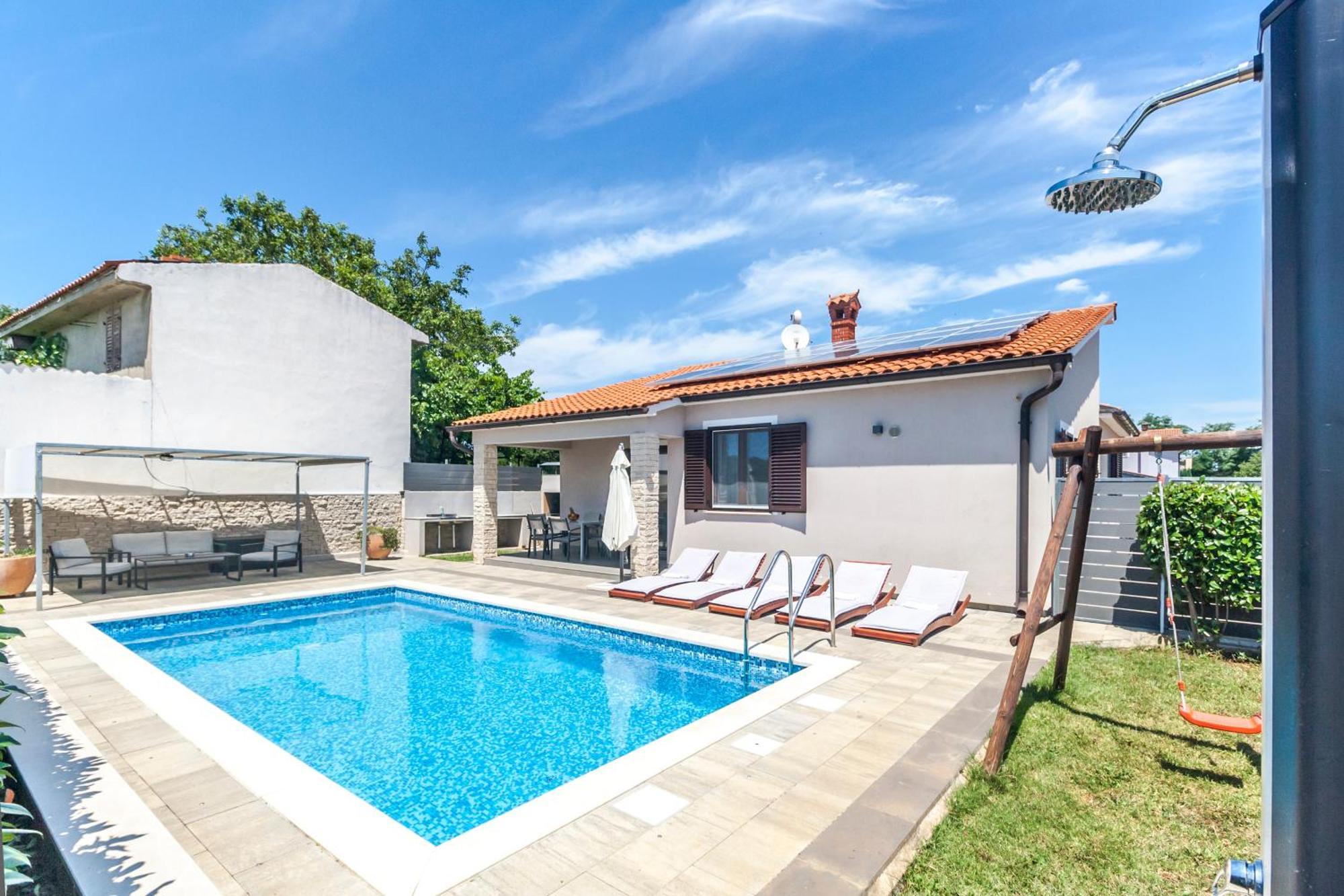 Villa Gortan - Pool House For 7 Guests Near Pula Istria - Ferienhaus Istrien Marcana Exterior photo